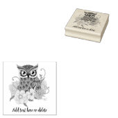 Frühlingspastel Blume Owl Gummistempel (Stempel)