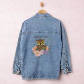Frühlingspastel Blume Owl Jeansjacke (Hangar)