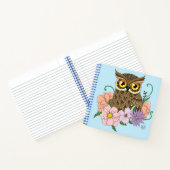 Frühlingspastel Blume Owl Notizblock (Innenseite)