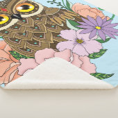 Frühlingspastel Blume Owl Sherpadecke (3/4)