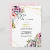 Frühlingspastel floral Bouquet Liebe in Bloom Einladung (Vorne/Hinten)