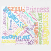 Frühlingspastel Name Collage Fleece Blanken (Vorderseite (Horizontal))