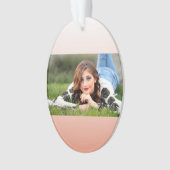 Frühlingspastellfarbe Rosa Pfirsichfarben Omelett Ornament (Vorderseite)