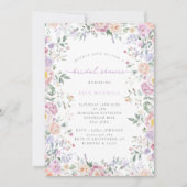 Frühlingspastellfarben Brautparty Einladung (Vorderseite)