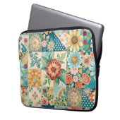Frühlingspatchwork Laptopschutzhülle (Vorderseite Links)