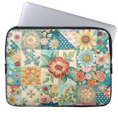 Frühlingspatchwork Laptopschutzhülle (Vorderseite)