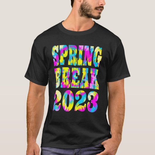 Frühlingspause 2023 Gefärbte Krawatte - passende F T-Shirt (Vorderseite)