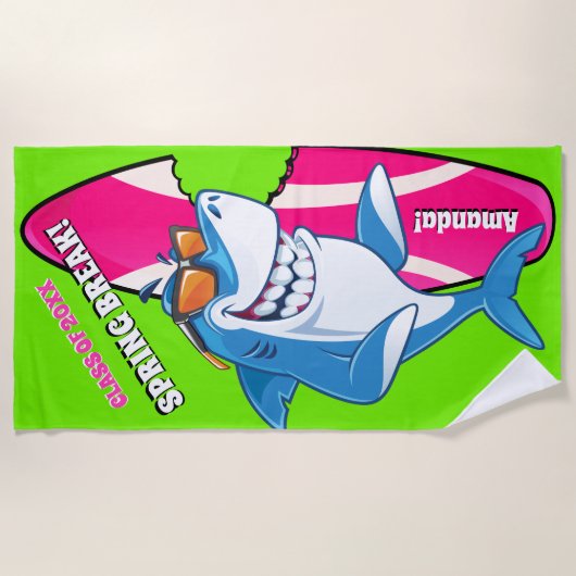 Frühlingspause der Hai-Woche Strandtuch (Vorderseite)