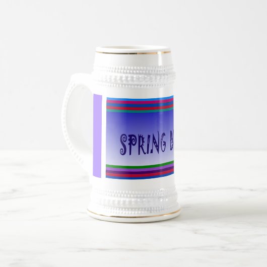 Frühlingspause & Palmenbaum - Bierglas (Vorderseite Links)