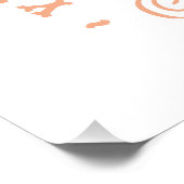 Frühlingspause Party Cowgirl Thema Pfirsichfarbe Poster (Ecke)