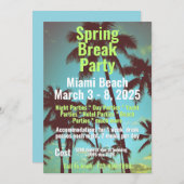 Frühlingspause Party Einladung (Vorne/Hinten)