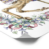 Frühlingspferd Karussell Pen und Tinte Zeichnend P Poster (Ecke)