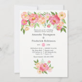 Frühlingspferde Blume Hochzeit Probe Dinner Einladung (Vorderseite)