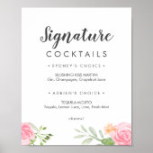 Frühlingspferde Cocktails Zeichen Poster (Vorne)