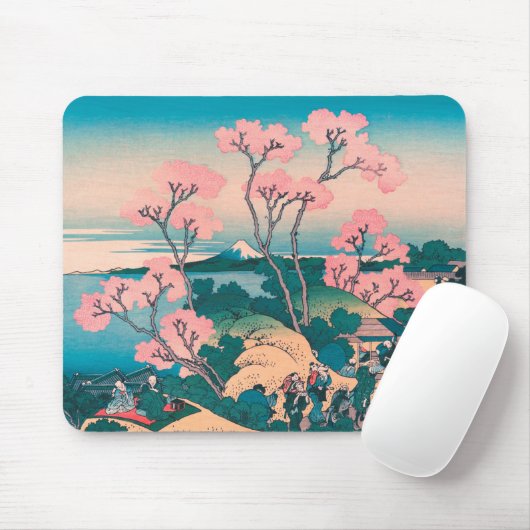 Frühlingspicknick unter Kirschbaum Blume Monte Fuj Mousepad (Mit Mouse)