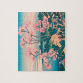 Frühlingspicknick unter Kirschbaum Blume Monte Fuj Puzzle (Vertikal)