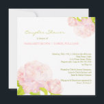 Frühlingspinente Peony Wedding Couples Dusche Einladung<br><div class="desc">Die süße, zarte, hellrosa Pfirsichblüte blüht illustriert auf den individuellen Paaren Duscheinladungen. Die perfekte Blume lädt Sie ein, sich einfach für Ihre kommende PEONY GARDEN WEDDING zu personalisieren | PINK UND WEISSE FARBWEDD | WATERCOLOR FLORAL THEMED WEDDING (Sie finden die passenden Hochzeitsessentials & Favoriten in diesem Laden, Bridal Heaven. Wenden...</div>