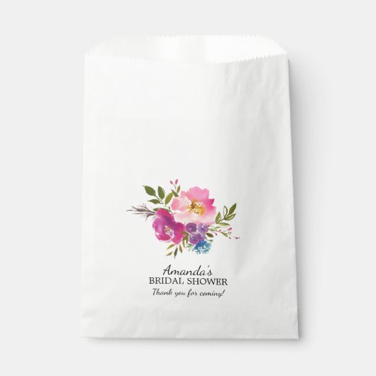 Frühlingspinett und Lila Blütendusche Gefallen Tas Geschenktütchen (Vorderseite)