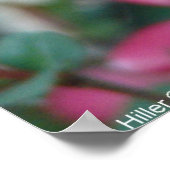 Frühlingspink blühende Ruhe Poster (Ecke)