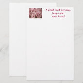 Frühlingspink blüht Stationery-Blume Briefpapier (Vorne/Hinten)
