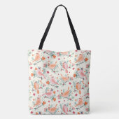 Frühlingspink Blume Birnen Tote Tasche (Rückseite)