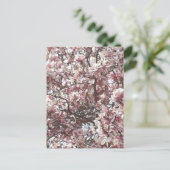 Frühlingspink Magnolia Postkarte (Stehend Vorderseite)