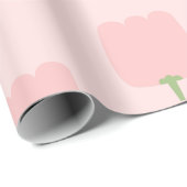 Frühlingspink Tulip Blume Blumenmuster Geschenkpapier (Rolleneckpunkt)