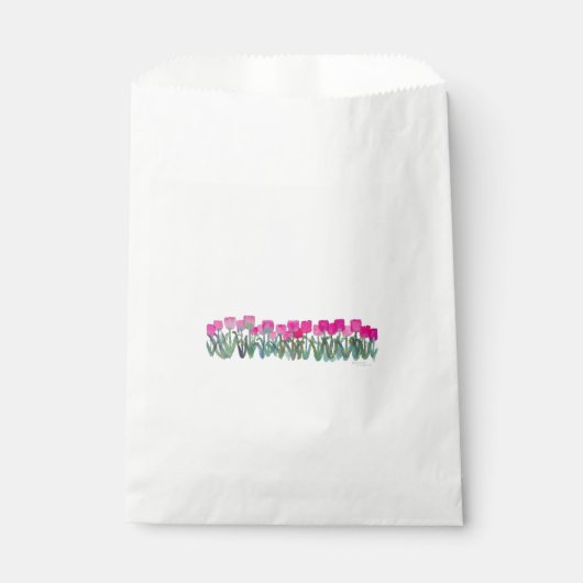 Frühlingspink Tulips Custom White Gevor Bag Geschenktütchen (Vorderseite)