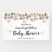 Frühlingspinsel Floral Baby Dusche Banner (Horizontal)