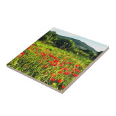 Frühlingspopole Wiese und Bergwelt Fliese (Seite)