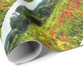 Frühlingspopole Wiese und Bergwelt Geschenkpapier (Rolleneckpunkt)
