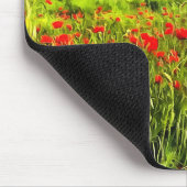 Frühlingspopole Wiese und Bergwelt Mousepad (Ecke)