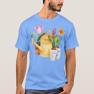 Frühlingsprimeln Tulpen und Narzissen T-Shirt