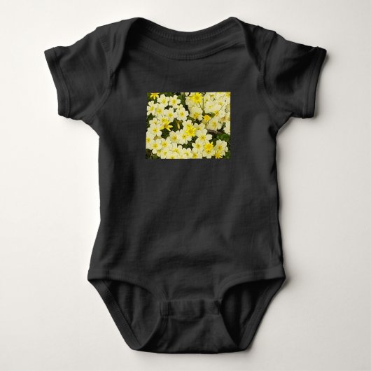 Frühlingsprirosen Baby Strampler (Vorderseite)