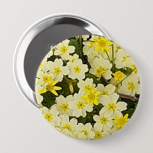 Frühlingsprirosen Button (Vorne & Hinten)