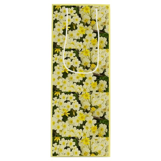 Frühlingsprirosen Geschenktüte Für Weinflaschen (Vorderseite)
