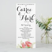 Frühlingsprogramm für Hochzeiten von Peony Programm (Stehend Vorderseite)