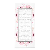 Frühlingsprogramm "Pinks Watercolor Floral Wedding Werbekarte (Vorne)