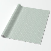 Frühlingspunkte Klassisch | Gedämpftes Salbei Geschenkpapier (Ungerollt)