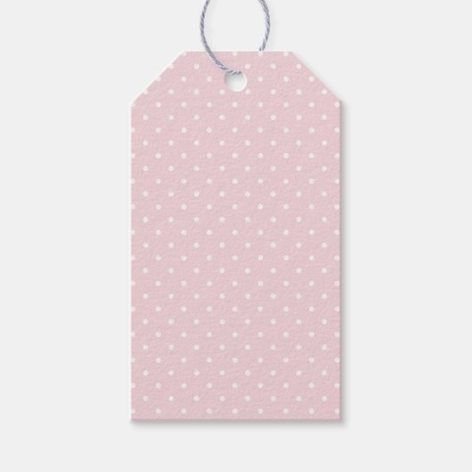 Frühlingspunkte Klassisch | Sanftes Rosa Geschenkanhänger (Vorderseite)