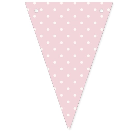 Frühlingspunkte Klassisch | Sanftes Rosa Wimpelkette (Erste Fahne)
