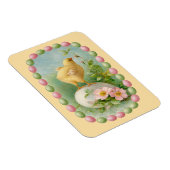 Frühlingspuppe mit Pastell-Eier-Rahmen Magnet (Rechte Seite)
