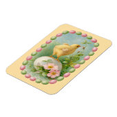 Frühlingspuppe mit Pastell-Eier-Rahmen Magnet (Linke Seite)