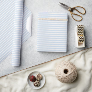 Frühlingsraffinierte Streifen | Puderblau ll Geschenkpapier