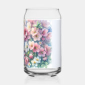 Frühlingsregen-Blüten-Aquarell-Cottagecore Dosenglas (Rückseite)