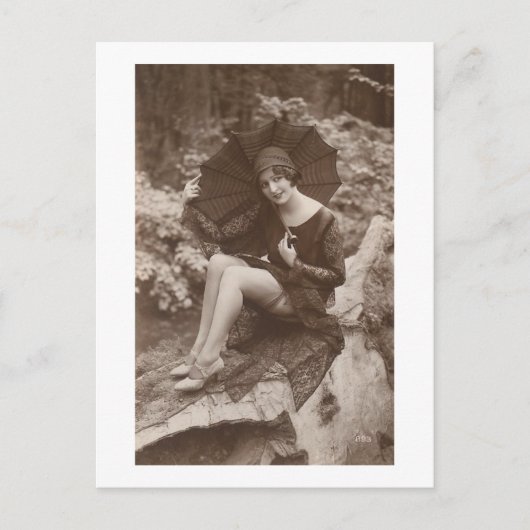 Frühlingsregen Postkarte (Vorderseite)