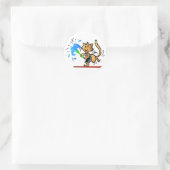 Frühlingsreinigung Kitty Cat Runder Aufkleber (Tasche)