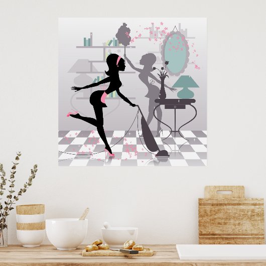 Frühlingsreinigung Poster (Küche)
