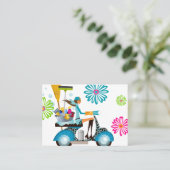 Frühlingsreinigung Retro Daisy Blume Visitenkarte (Stehend Vorderseite)