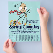 Frühlingsreinigung. Werbe-Flyer Flyer (Hand)